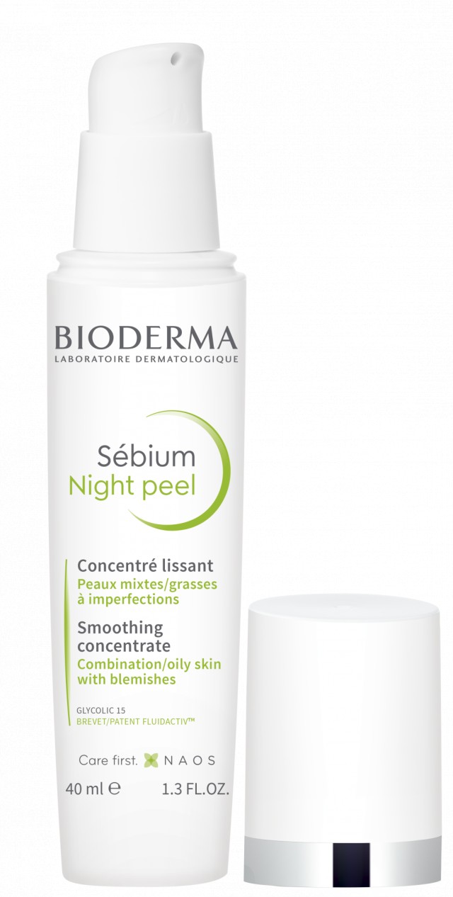 Bioderma Sebium Night Peel Κρέμα Προσώπου για Απαλό Peeling, Xαρίζει Λάμψη στο Δέρμα 40ml