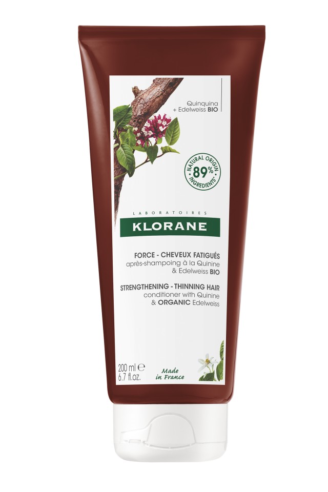 Klorane Quinine Μαλακτική Κρέμα για Ενδυνάμωση & Τριχόπτωση με Κινίνη και Βιολογικό Εντελβάις 200ml
