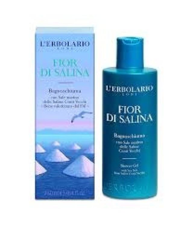 LErbolario Fior Di Salina Shower Gel - 250ml - Με θαλασσινό Αλάτι από τις Αλυκές Conti Vecchi