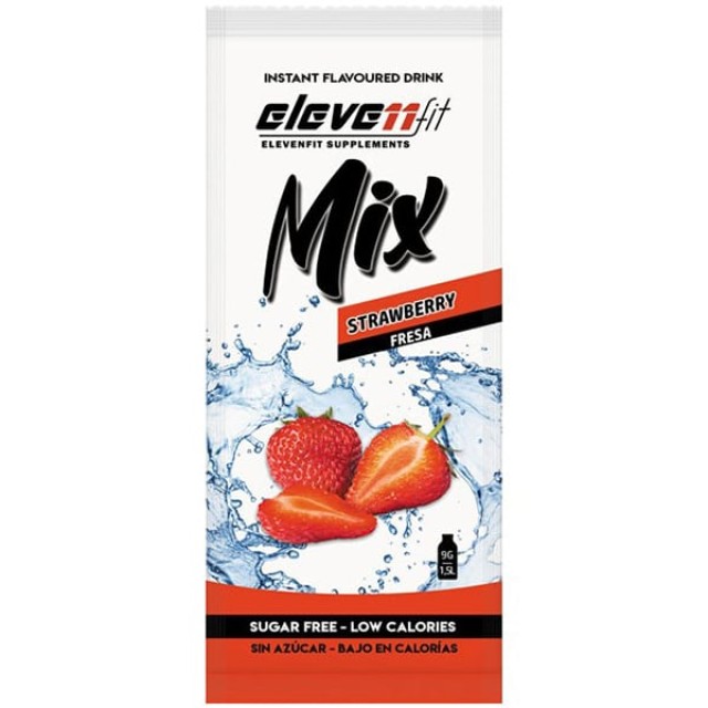 Eleven Fit Mix Χυμός σε Σκόνη με Γεύση Strawberry 9gr